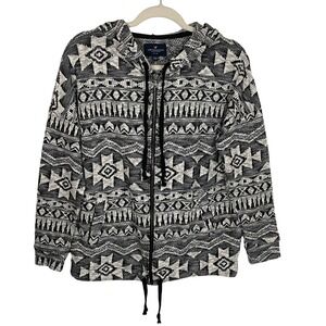 American‎ Eagle Small Aztec Knit Zip Hoodie Sweater Boho Southwestern